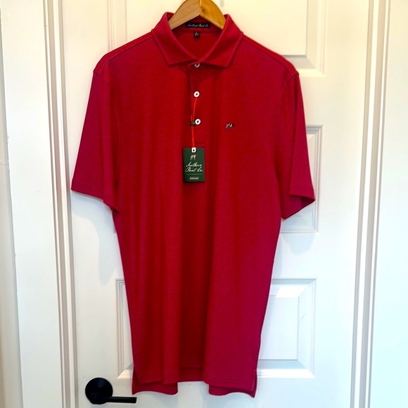MENS Southern Point crimson colored size large polo shirt - Picture 4 of 12